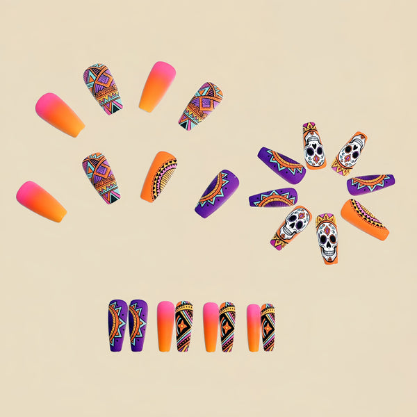 12 Sizes-24 Pcs Press On Nails Y1180