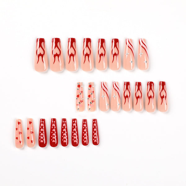 12 Sizes-24 Pcs Press On Nails JP2248