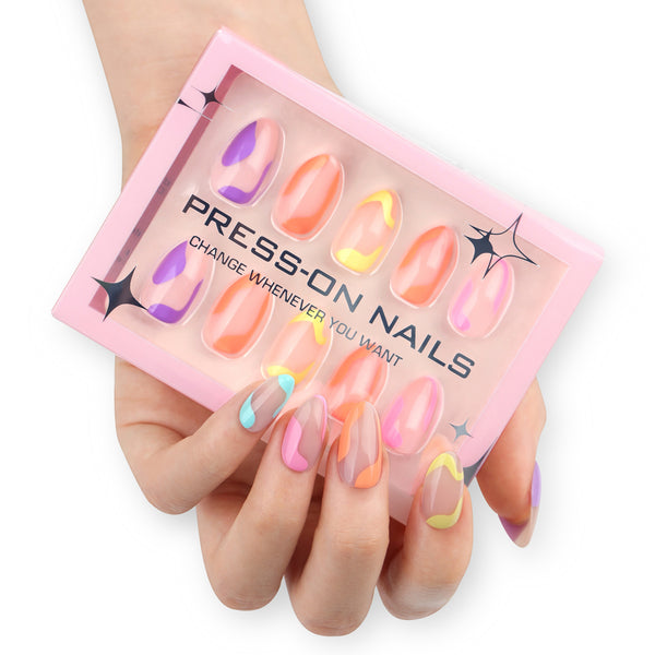 15 Sizes-30 Pcs Press On Nails GD27