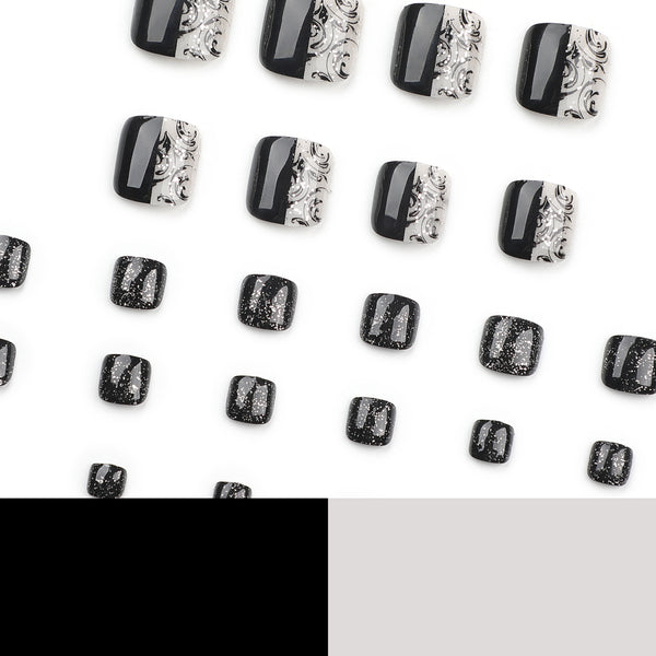 12 Sizes-24 Pcs Press On Nails JP3214