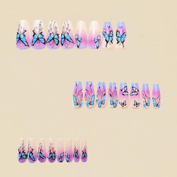 12 Sizes-24 Pcs Press On Nails Y568