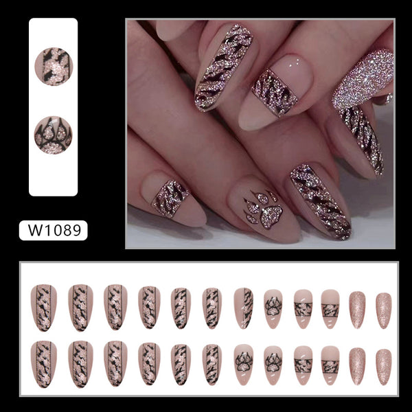 12 Sizes-24 Pcs Press On Nails W1114