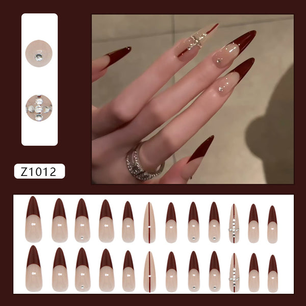 12 Sizes-24 Pcs Press On Nails Z1012
