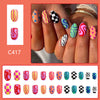 12 Sizes-24 Pcs Press On Nails C417