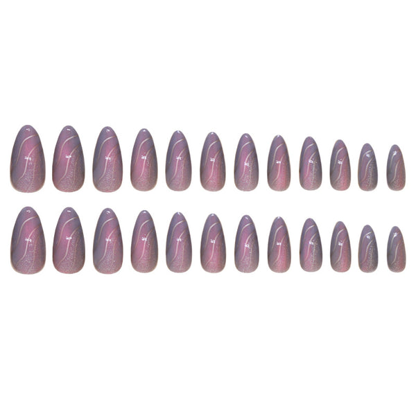 12 Sizes-24 Pcs Press On Nails W1592