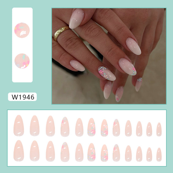 12 Sizes-24 Pcs Press On Nails W1946