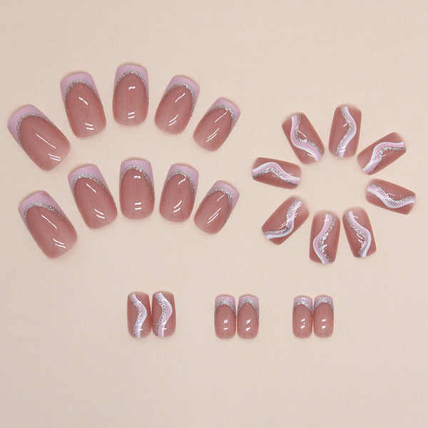 12 Sizes-24 Pcs Press On Nails W1359