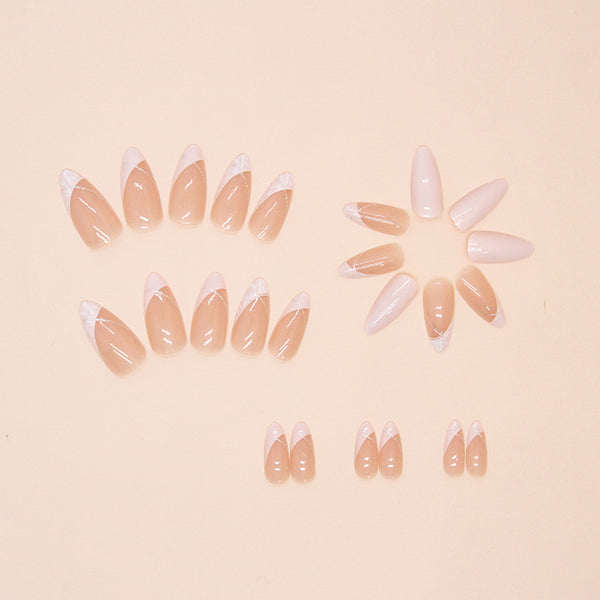 12 Sizes-24 Pcs Press On Nails W1490