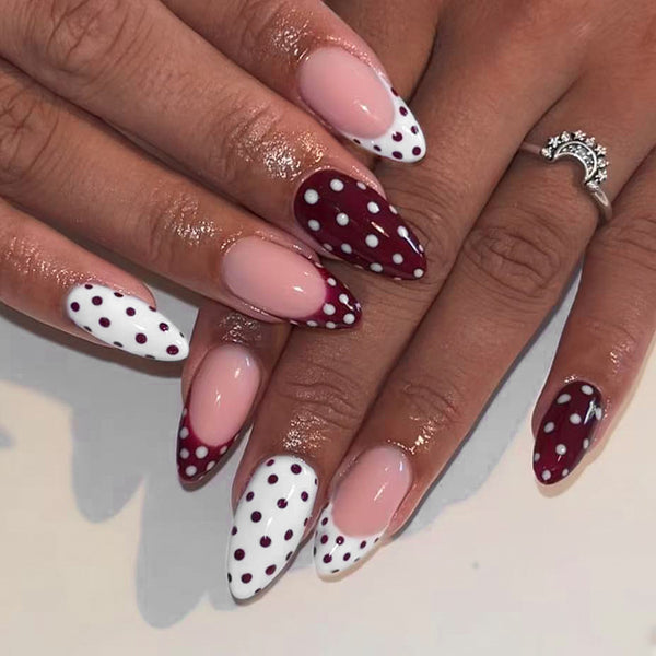 12 Sizes-24 Pcs Press On Nails C1229