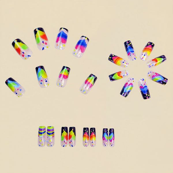 12 Sizes-24 Pcs Press On Nails Y787