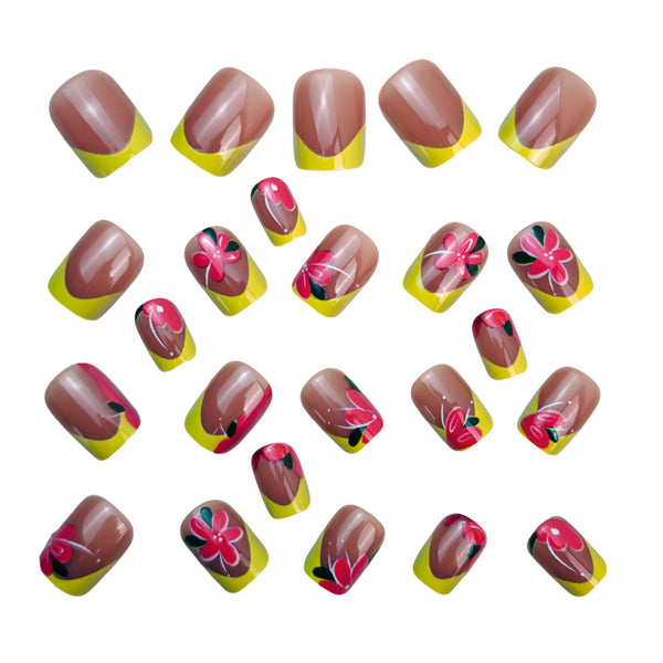 12 Sizes-24 Pcs Press On Nails Y1229