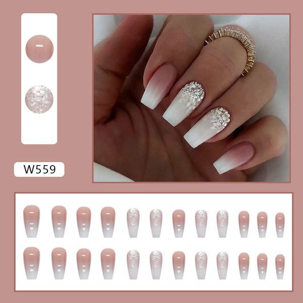 12 Sizes-24 Pcs Press On Nails W559