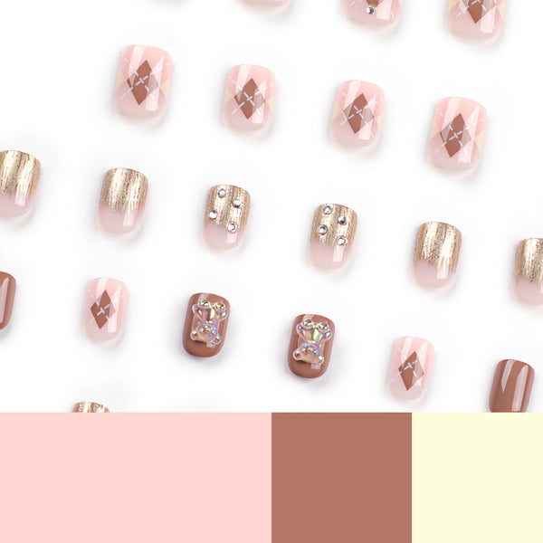 12 Sizes-24 Pcs Press On Nails JP2937