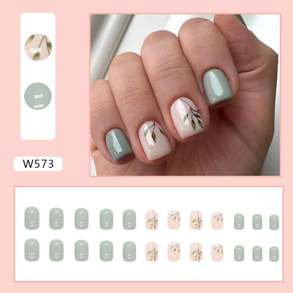 12 Sizes-24 Pcs Press On Nails W573