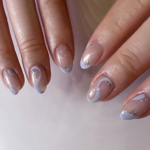 12 Sizes-24 Pcs Press On Nails JP3821