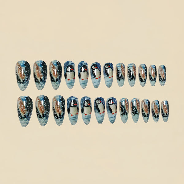 12 Sizes-24 Pcs Press On Nails Y1560
