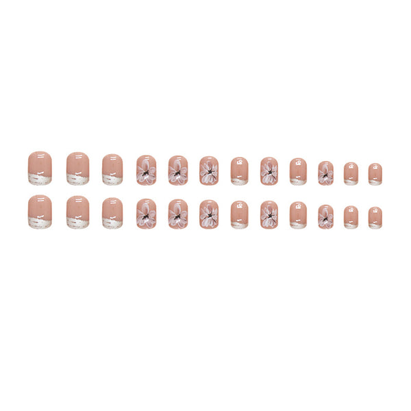 12 Sizes-24 Pcs Press On Nails R837