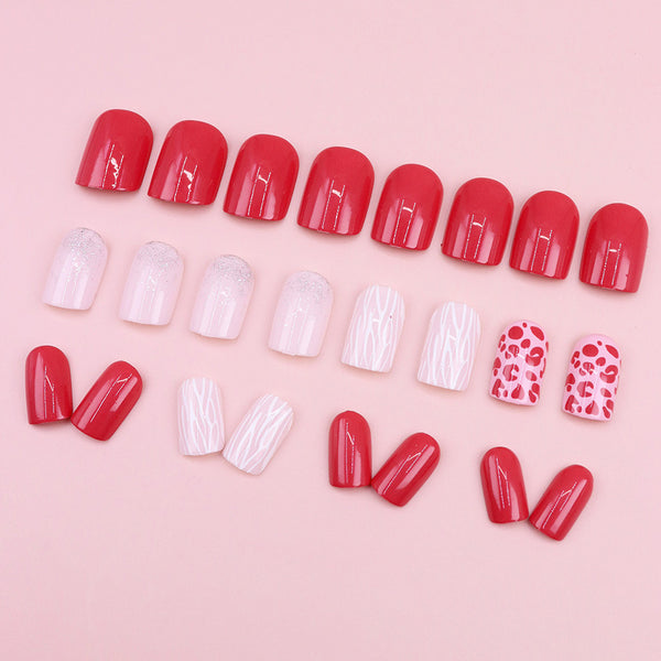 12 Sizes-24 Pcs Press On Nails W1368