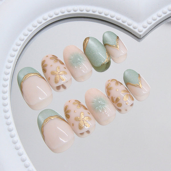 12 Sizes-24 Pcs Press On Nails W1933