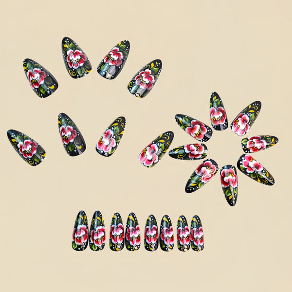 12 Sizes-24 Pcs Press On Nails Y1786