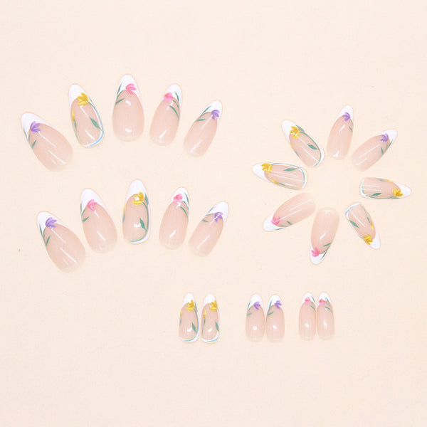 12 Sizes-24 Pcs Press On Nails W1950