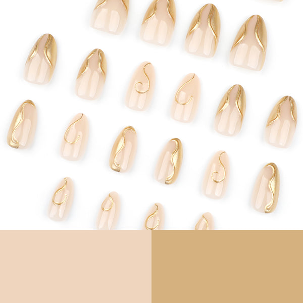 12 Sizes-24 Pcs Press On Nails JP3721