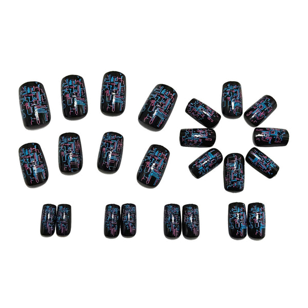 12 Sizes-24 Pcs Press On Nails Y1565