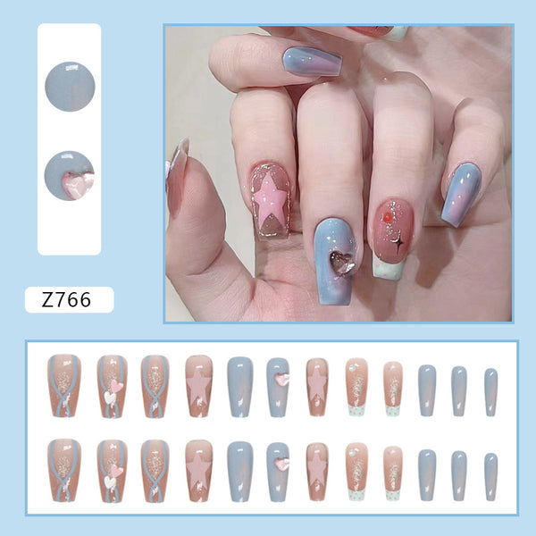 12 Sizes-24 Pcs Press On Nails Z766