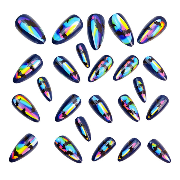 12 Sizes-24 Pcs Press On Nails Y1091