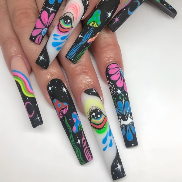 12 Sizes-24 Pcs Press On Nails Y076