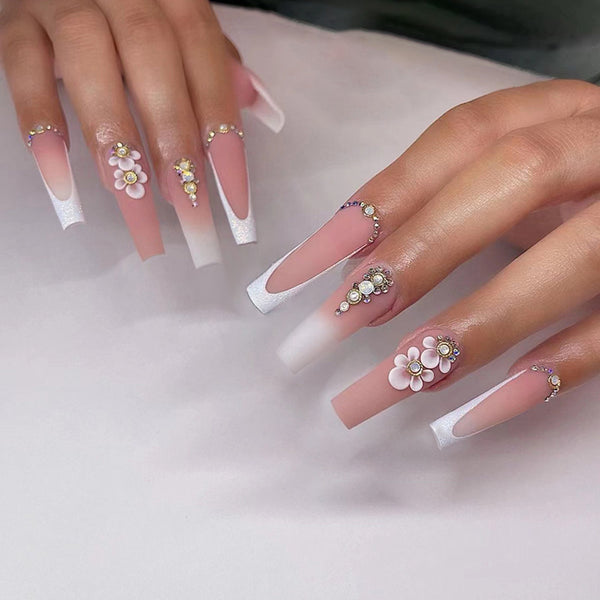 12 Sizes-24 Pcs Press On Nails Z713