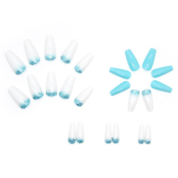12 Sizes-24 Pcs Press On Nails W169
