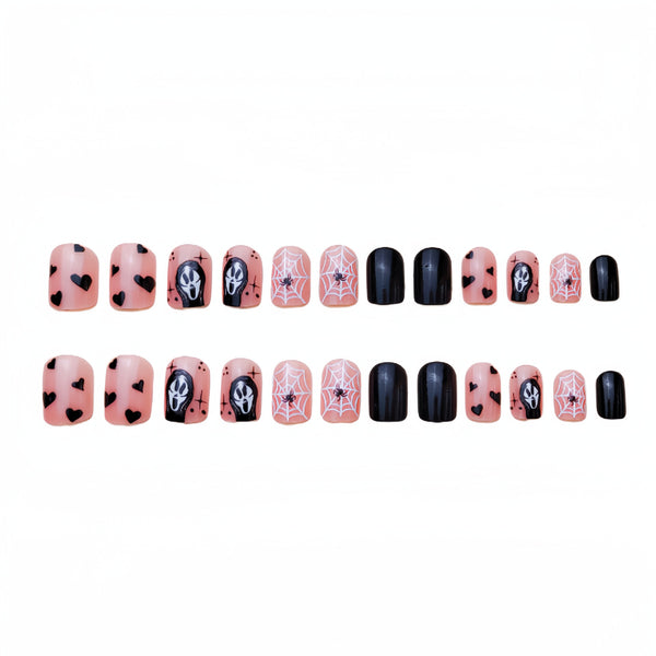 12 Sizes-24 Pcs Press On Nails Y128