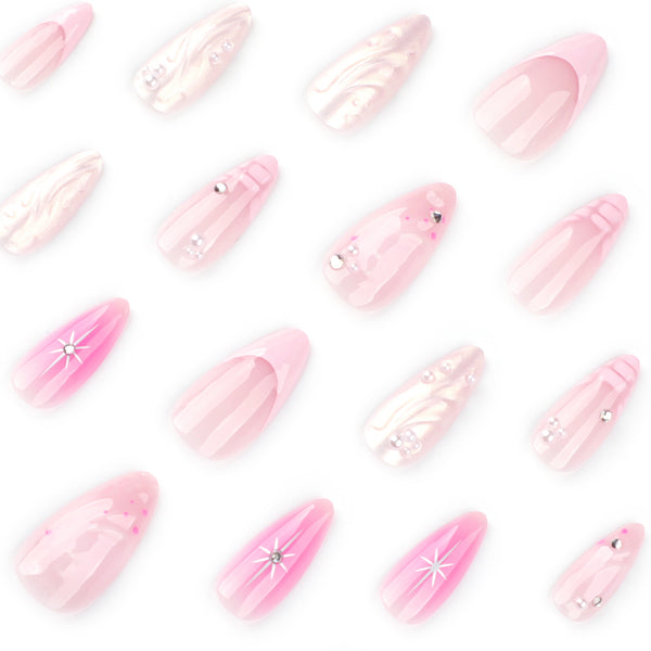 12 Sizes-24 Pcs Press On Nails JP3844