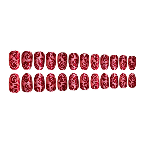 12 Sizes-24 Pcs Press On Nails JB1322