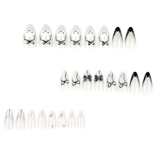 12 Sizes-24 Pcs Press On Nails JP4042