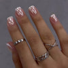 12 Sizes-24 Pcs Press On Nails W1973