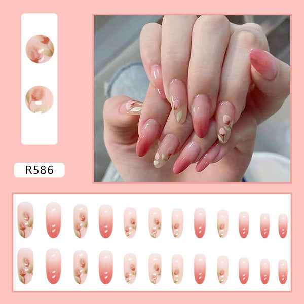 12 Sizes-24 Pcs Press On Nails R586