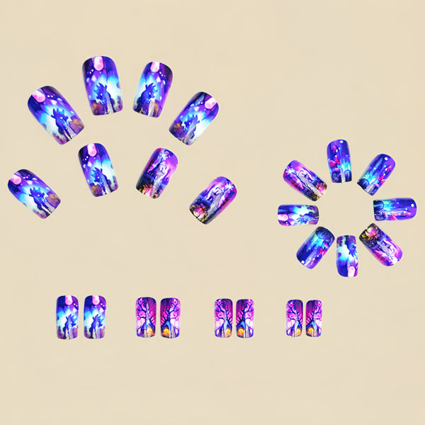 12 Sizes-24 Pcs Press On Nails Y272
