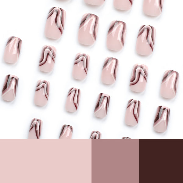 12 Sizes-24 Pcs Press On Nails JP3074