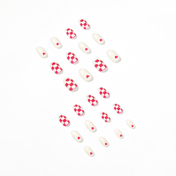 12 Sizes-24 Pcs Press On Nails JP1374
