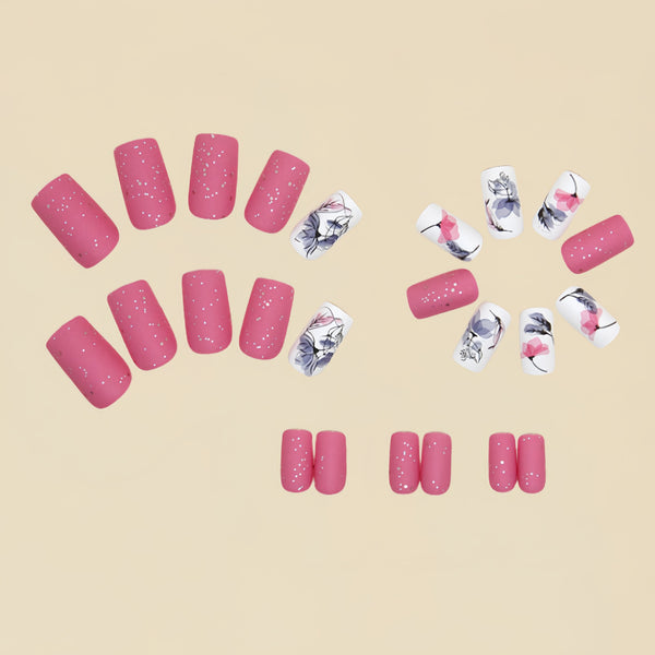 12 Sizes-24 Pcs Press On Nails Y104