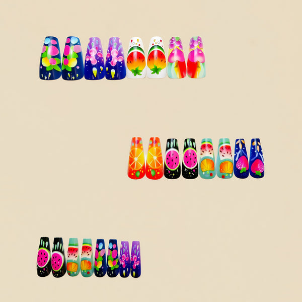 12 Sizes-24 Pcs Press On Nails Y574