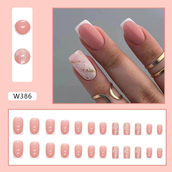12 Sizes-24 Pcs Press On Nails W386