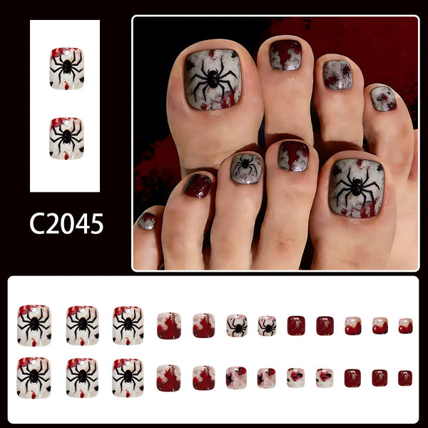 12 Sizes-24 Pcs Press On Nails C2045