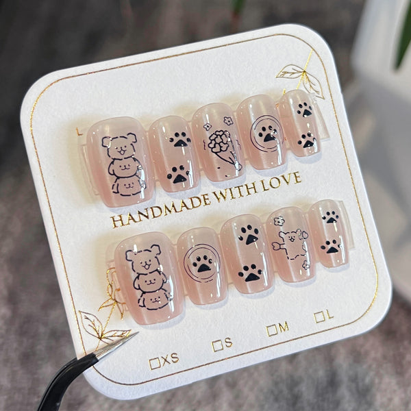 12 Sizes-24 Pcs Press On Nails SP137