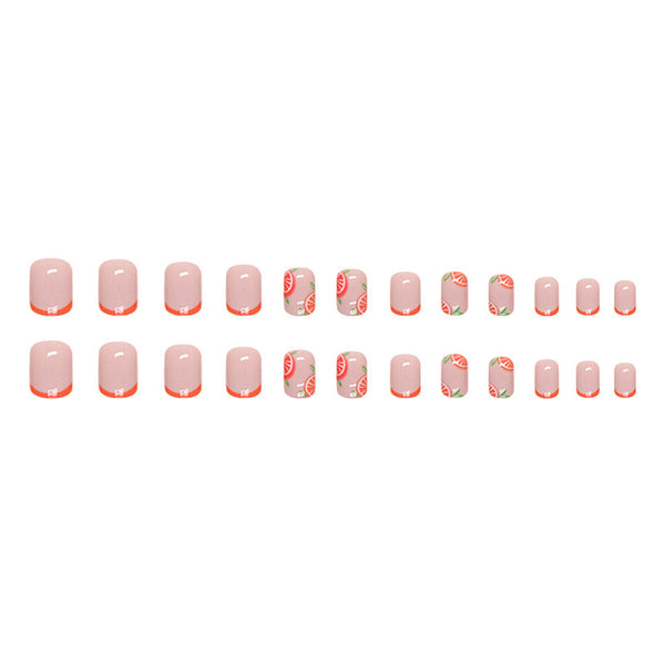 12 Sizes-24 Pcs Press On Nails W1018