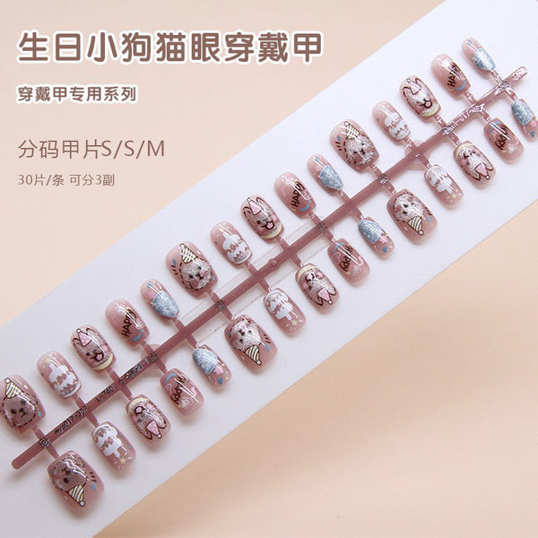 12 Sizes-24 Pcs Press On Nails T038