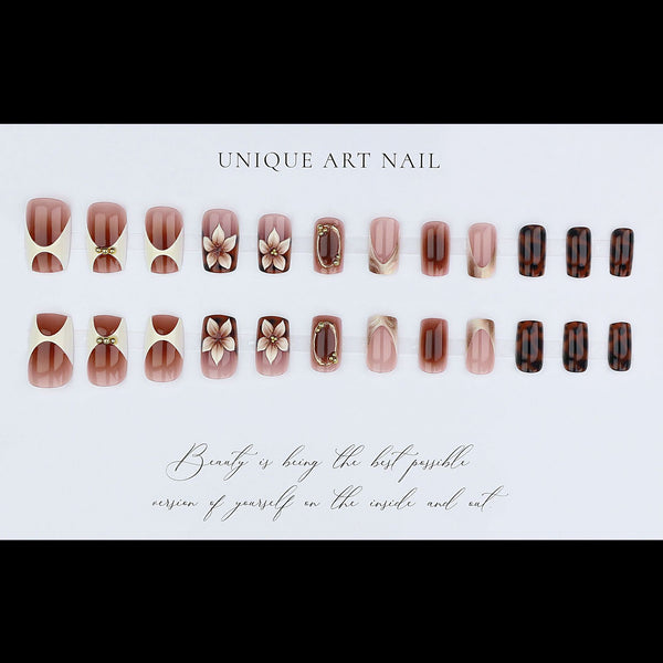 12 Sizes-24 Pcs Press On Nails FT-350
