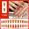 12 Sizes-24 Pcs Press On Nails C1089